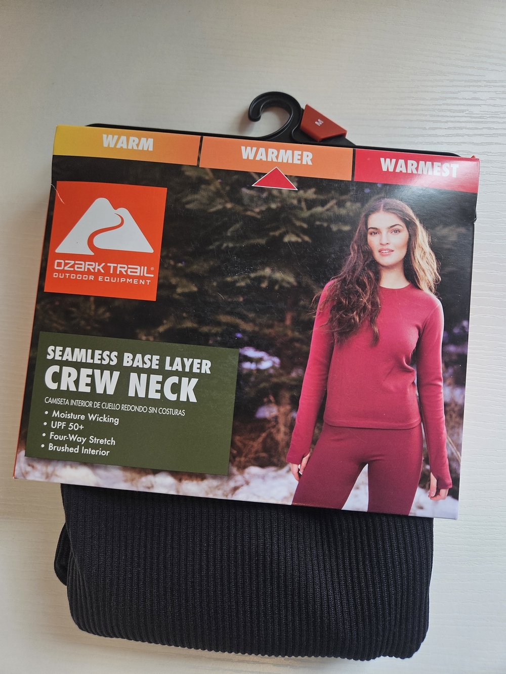 Ozark Trail Women's Seamless Crew Neck Base Layer - Black